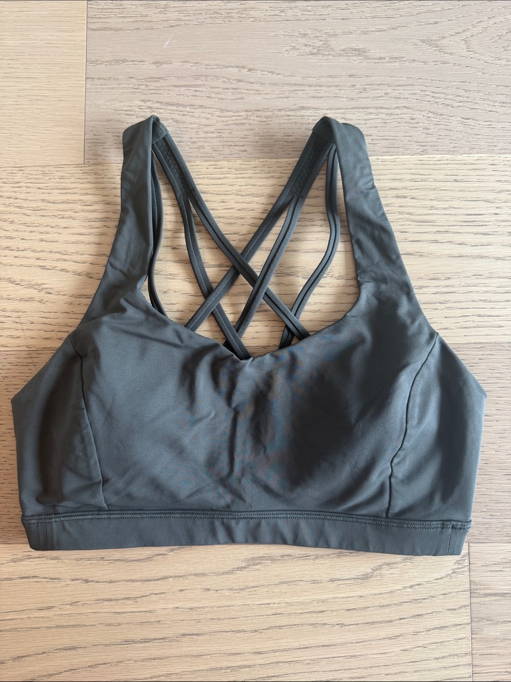 Lululemon Cross-Back Sports Bra - Olive Green